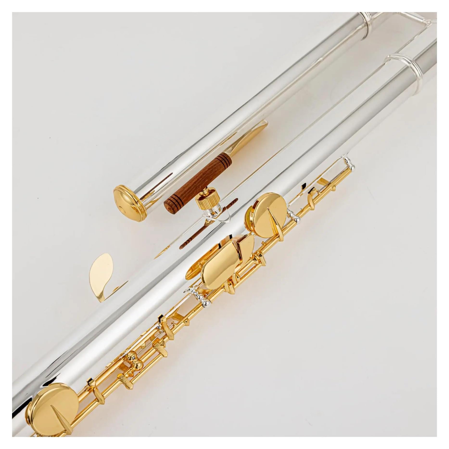 Strumento Flauto Professionale Flauto Traverso In Do Corpo In Argento Chiave In Ottone 16 Fori Chiusi Professionale Con Scatola
