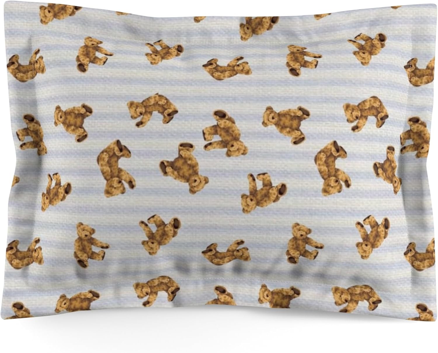 Cozy Bear Microfiber Pillow Sham - Perfect for Kids' Rooms, Sleepovers, Nursery Decor, Gift for Animal Lovers, Cute Bed