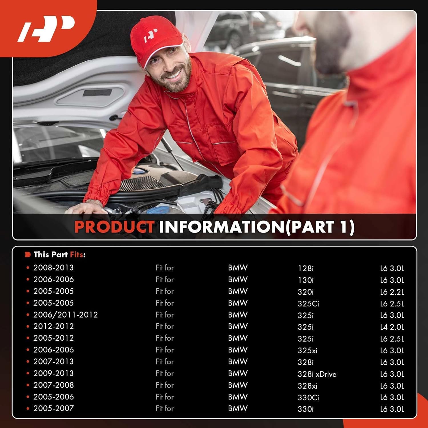 A-Premium Air Conditioner AC Compressor with Clutch Compatible with BMW 128i 130i 320i 325Ci 325i 325xi 328i xDrive 328xi 330Ci 330i 525i 530i M3