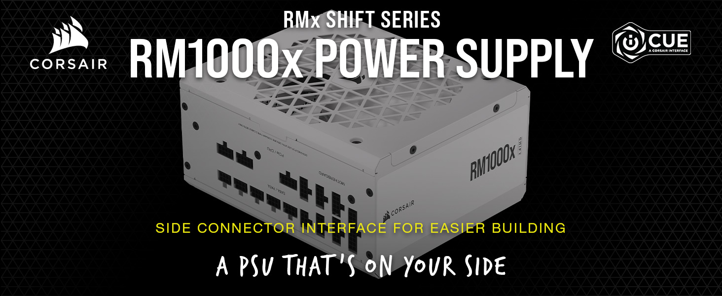 CORSAIR RM1000x Shift Fully Modular ATX Power Supply - 80 Plus