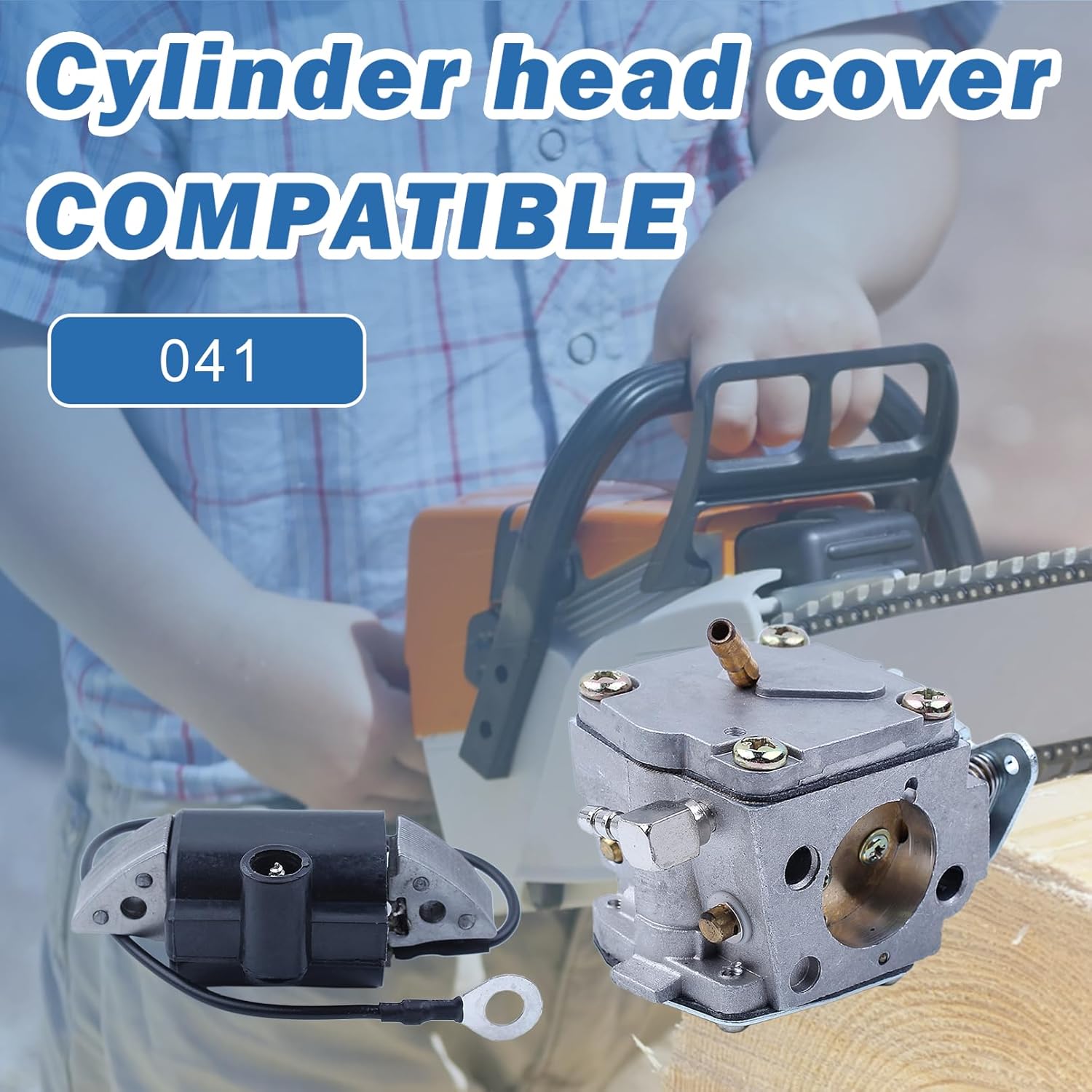 AUMEL Carburateur Ignition Coil Air Fuel Filter Line Gasket Kit for Stihl 041 Farm Boss 041 Chainsaw 1110 120 0609,1115 404 3200