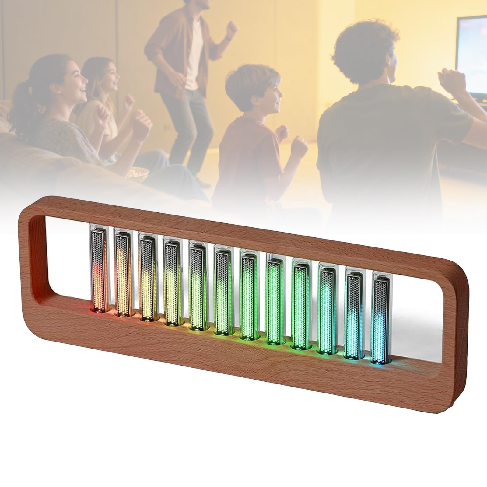 Affichage du Spectre Musical LED, Lampe Spectrale RGB avec Capteur Sonore, Analyseur De Spectre Audio avec Microphone Intégré, 7 Modes Prédéfinis, pour Le Jeu, Le Studio Et La Décoration