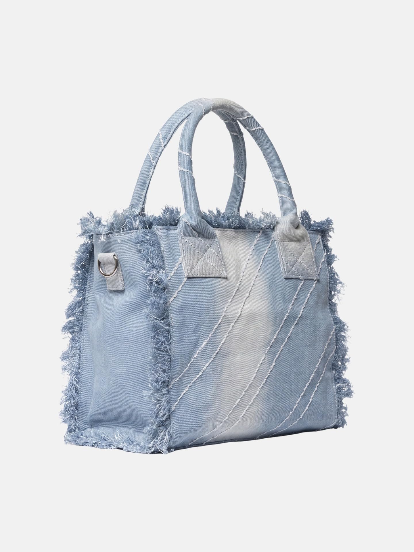 MARC ELLIS Borsa a Mano Shopper Blu Poliestere con Zip jeans UNICA 26x23x14 cm BUBY S. MIQUEL