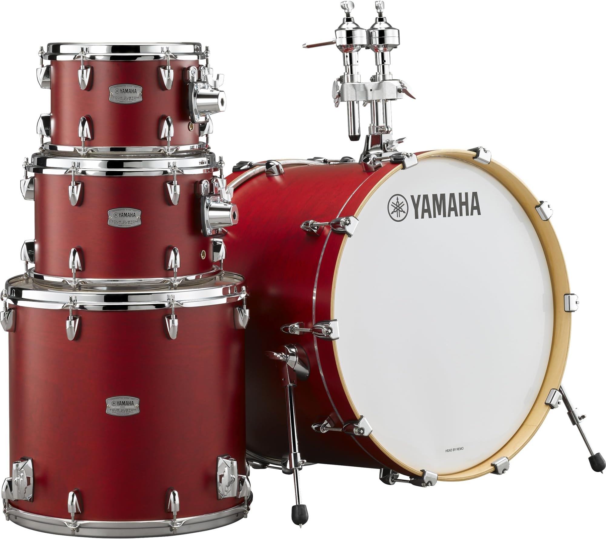 Yamaha Tour Custom Maple 4pc Standard Shell Pack, Apple Satin