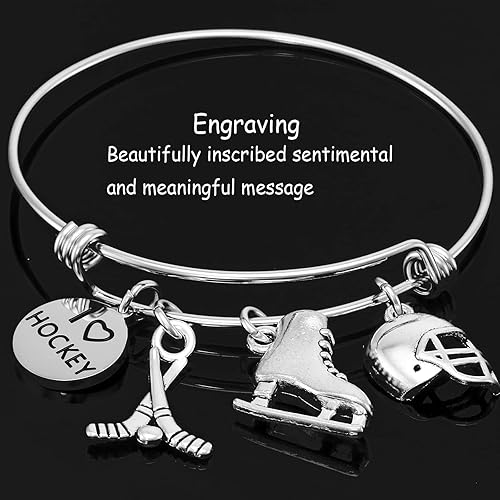 Miniatura 3 de Kivosliviz Regalos de hockey Pulsera Hockey Equipo Hockey Accesorios Regalos para Jugadores