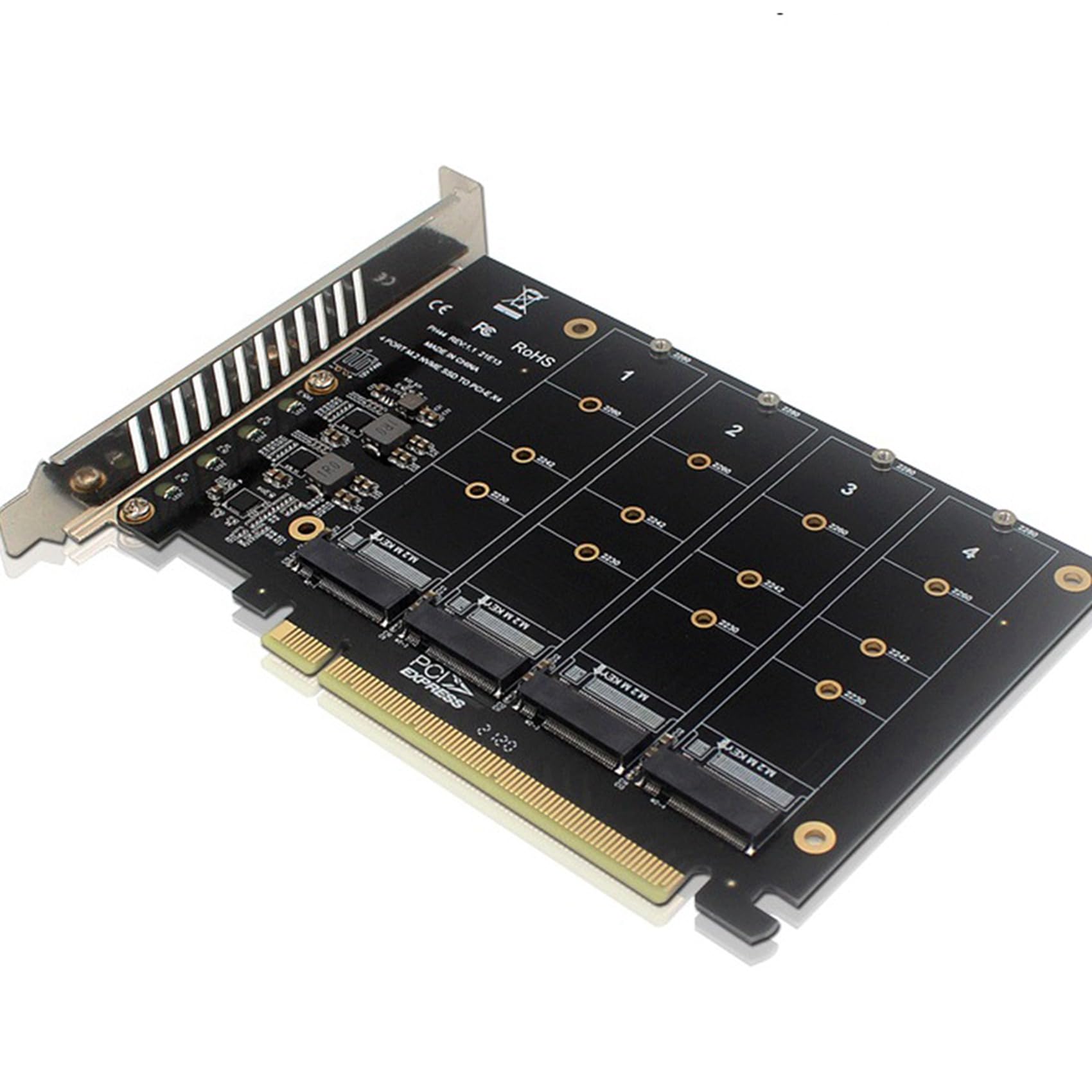 4X PH44 NVME 4-Dyskowa Karta Macierzy Karta Macierzy z Dzielonym Sygnałem PCIE