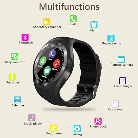 FENHOO Smart Watch Phone, Fitness Tracker Watches for Women Men Kids with  SIM Card Slot, Smartwatch with Call Message Reminder Pedometer Music Play  Calorie Counter Activity Trackers for Android: Amazon.co.uk: Electronics \u0026