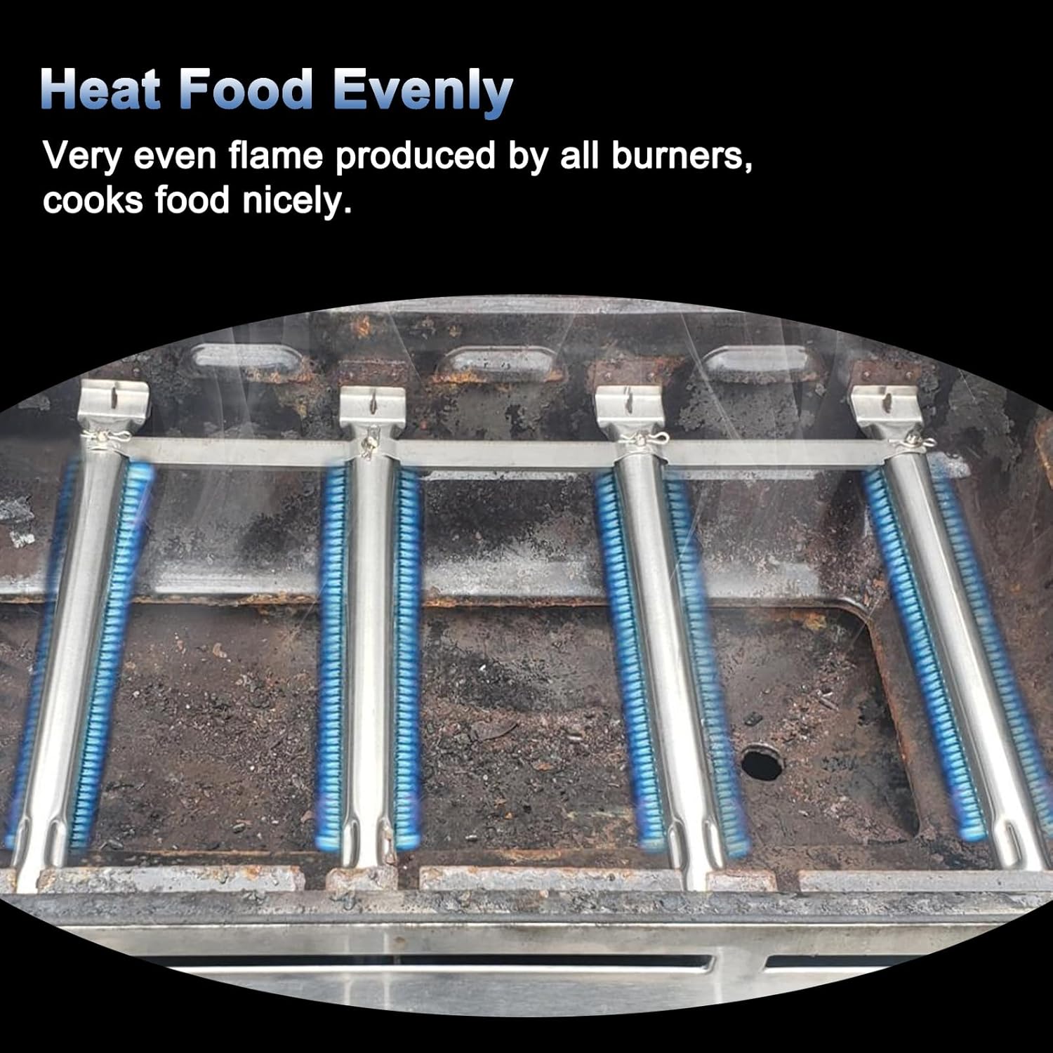 Adviace Grill Replacement Parts for Charbroil 463244011 463247009 463257010 463247412, Grill Grates, Heat Tents, Grill Burners and Carryover Tubes