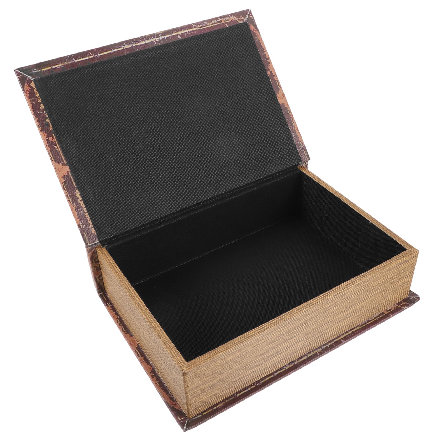 Accessoire décoratif rétro Zerodeko grand format imitation livre bois noble