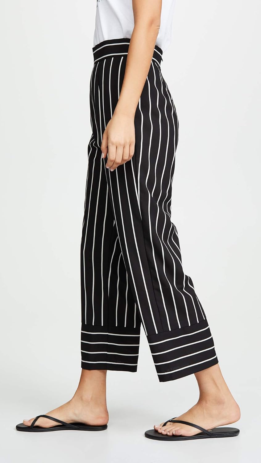 Steve Madden Women's Skip The Lines Printed Stripe Crepe Pant