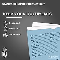 Vista 3 de Printed Vehicle Deal Envelopes 9x12 Deal Jackets (100 shrink wrapped) (Blue)