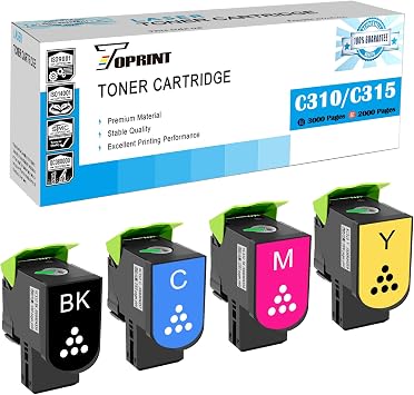 TOPRINT C310 C315 4 Colors Compatible Toner Cartridges 006R04356 006R04357 006R04358 006R04359 Black 3000 Pages, C M Y 2000 Pages for Xerox Laser Printer C310 C310dni C310dnim C315 C315dni C315dnim