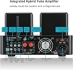 Juson Audio JTA50 2025 50W x 2 Tube Amplifier | HiFi Class AB Amp with BT 5.0 | Phono Preamp | Headphone Tube Amp | USB/Coax/AUX/Opt in,Subwoofer Out | 2.1CH Amplifier for Turntable and CD Player