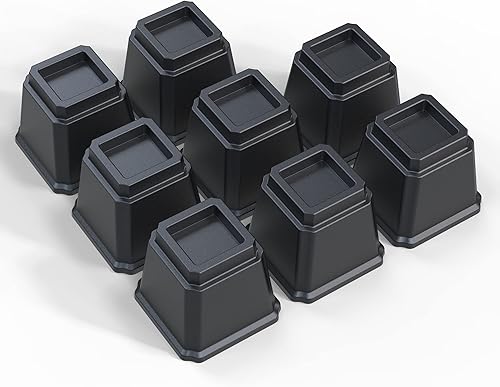 Elevadores de cama resistentes de 5 pulgadas, elevadores de muebles para marco de cama, sofá, escritorio, silla, elevan hasta 3500 libras, juego de