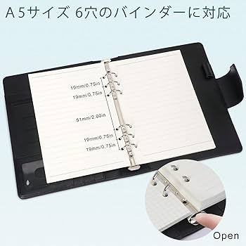 Amazon.co.jp: システム手帳用リフィル A6サイズ ルーズリーフ