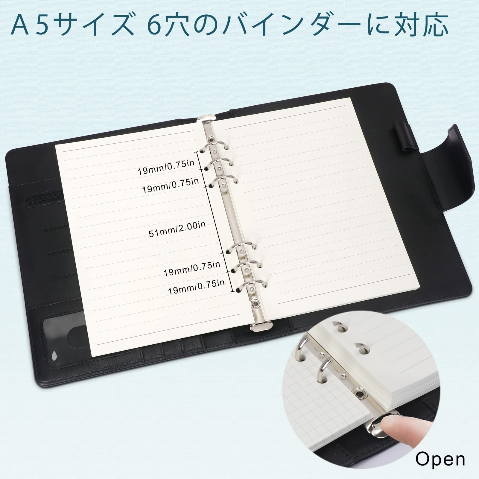 Amazon.co.jp: システム手帳用リフィル A6サイズ ルーズリーフ