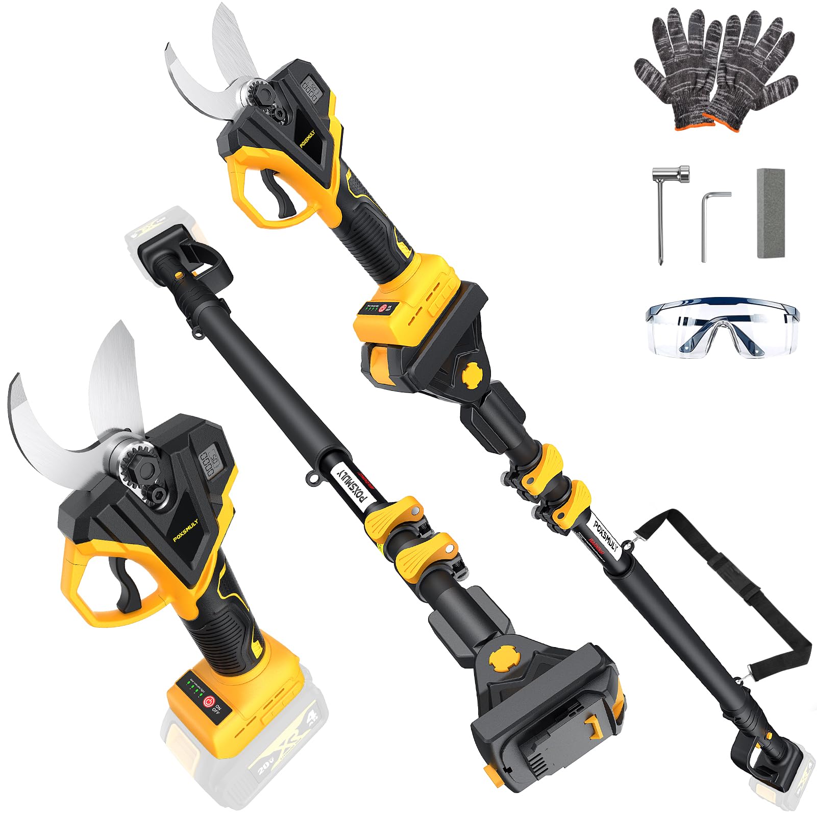 Photo 1 of 2-In-1 Electric Pruning Shears for De-walt 20v Max Battery, 1.6" Cutting Diameter Cordless Pole Pruners 20v - Brushless Motor, 4 Modes Electric Pruning Shears for Gardening & Tree Trimmer (No Battery)