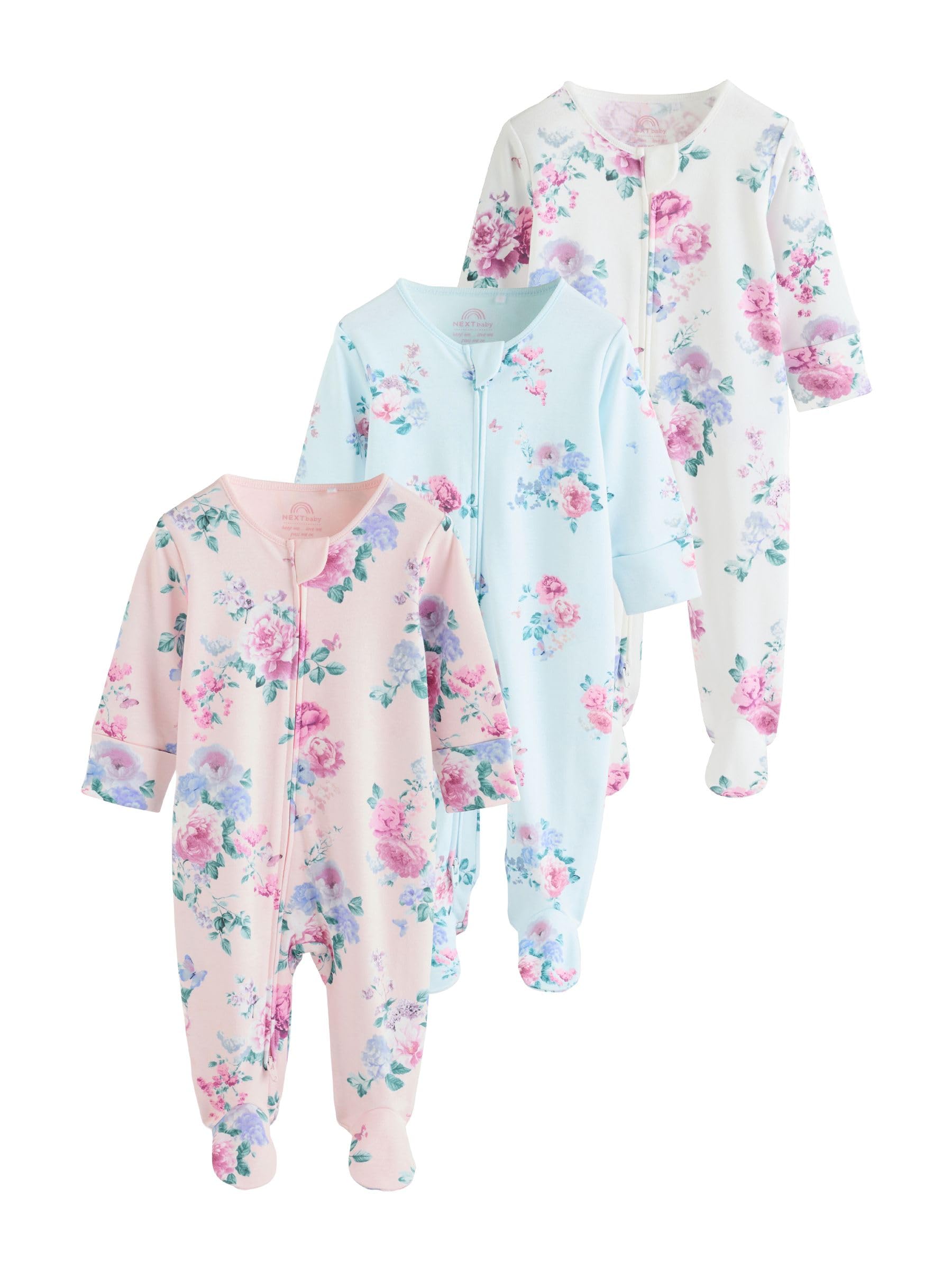 NEXT Bébé Fille Dors-Bien à Zip bidirectionnel bébé, Lot de 3