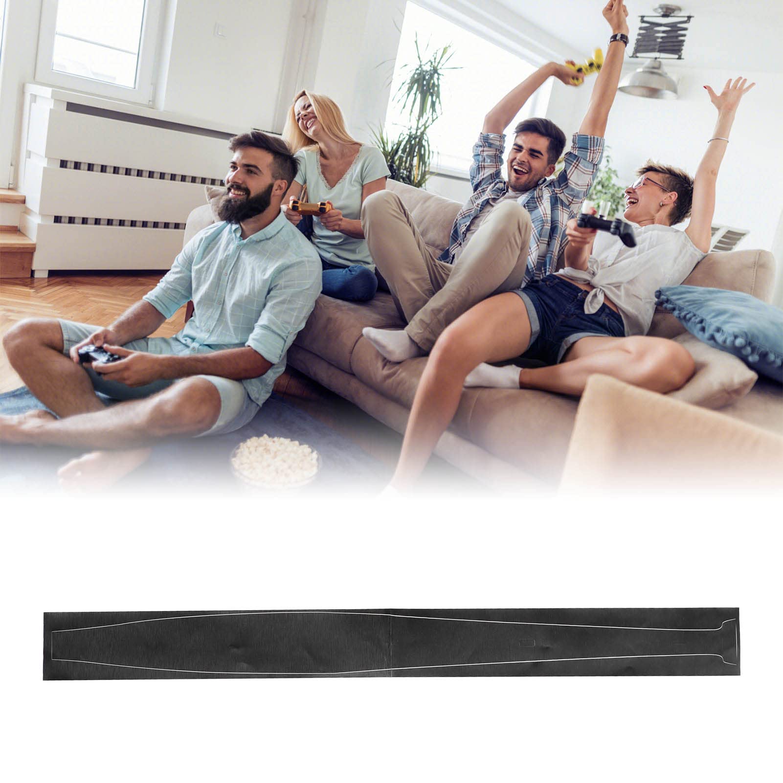 Zunate Für PS5-Konsole Mittelhaut Integrierter Kratzfester Mittelstreifen-Aufkleber Konsole Mittelteil Schutzstreifenfolie für PS5 Optical Drive Edition Host(Gebürstetes Schwarz)