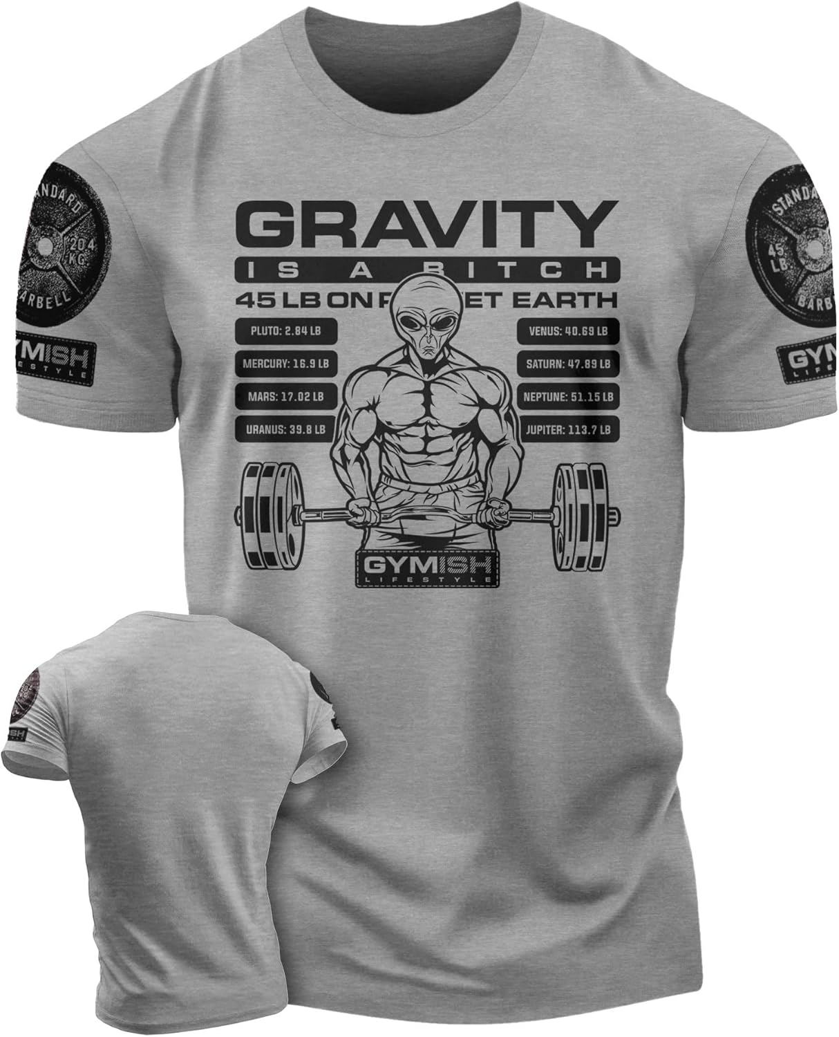 Defy Gravity Gym T-Shirt for Men Motivational and Funny Fitness Tee