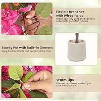 Vista 5 de Romantic Season Árbol de buganvilla artificial 4F, planta de buganvilla de seda sintética con maceta para decoración de interiores y exteriores