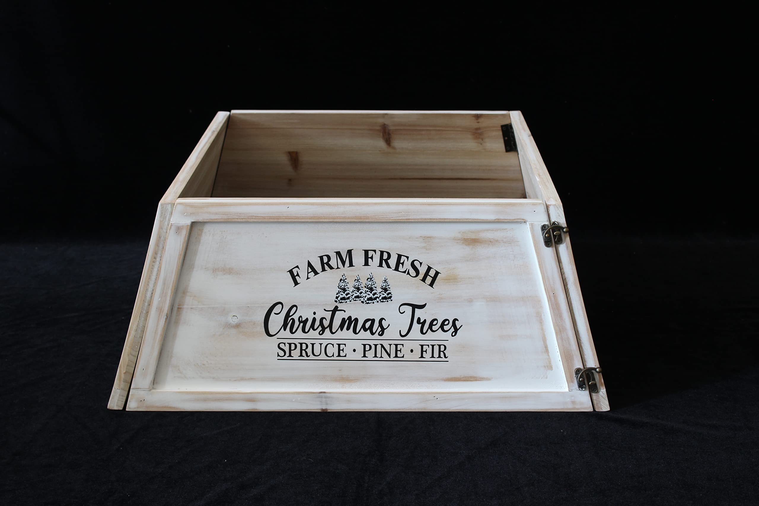 Whitewashed Wooden Christmas Tree Box/Tree Collar