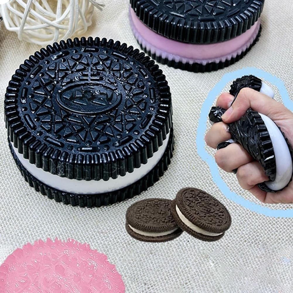 4 Jouets Sensoriels Anti-stress SSKHE - Boules à Presser Type Biscuit - TPR Doux Et Non Toxique