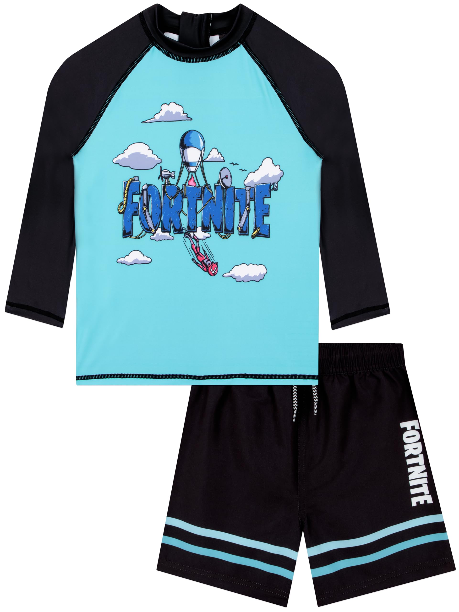 Fortnite - Boys - Long Sleeve Swim Set - 12-13 Years - Blue