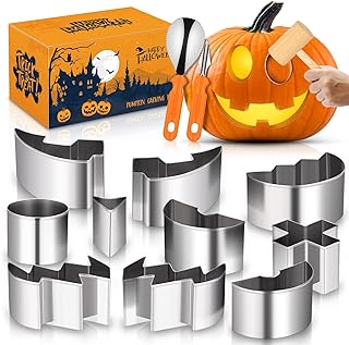 Sponsored Ad - Pumpkin Carving Kit, 13PCS Pumpkin Cutter Easy Tools with Hammer, Durable Stainless Steel Non-knife Stencil...