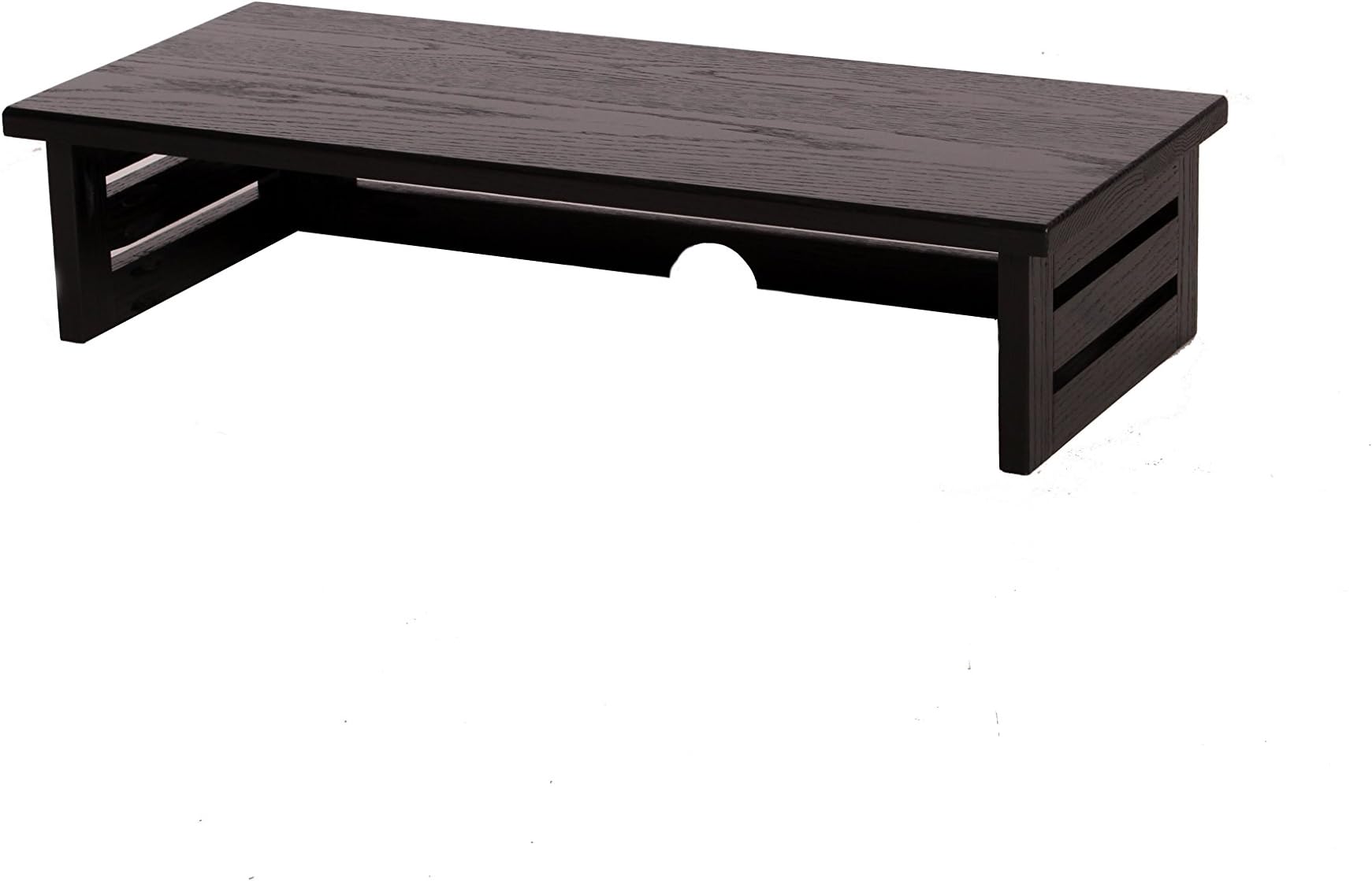 Black Mission Style Large TV Riser 28x12x6 Outside dimensions-25x11x5 1/4" high Inside dimeensions-Smooth Squared Edges