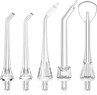 Only Compatible COSLUS Water flosser F5020E F5029A, Water Flosser Tip Replacement Heads Oral Irrigator Refill Heads Jet Tips (5 Pieces)