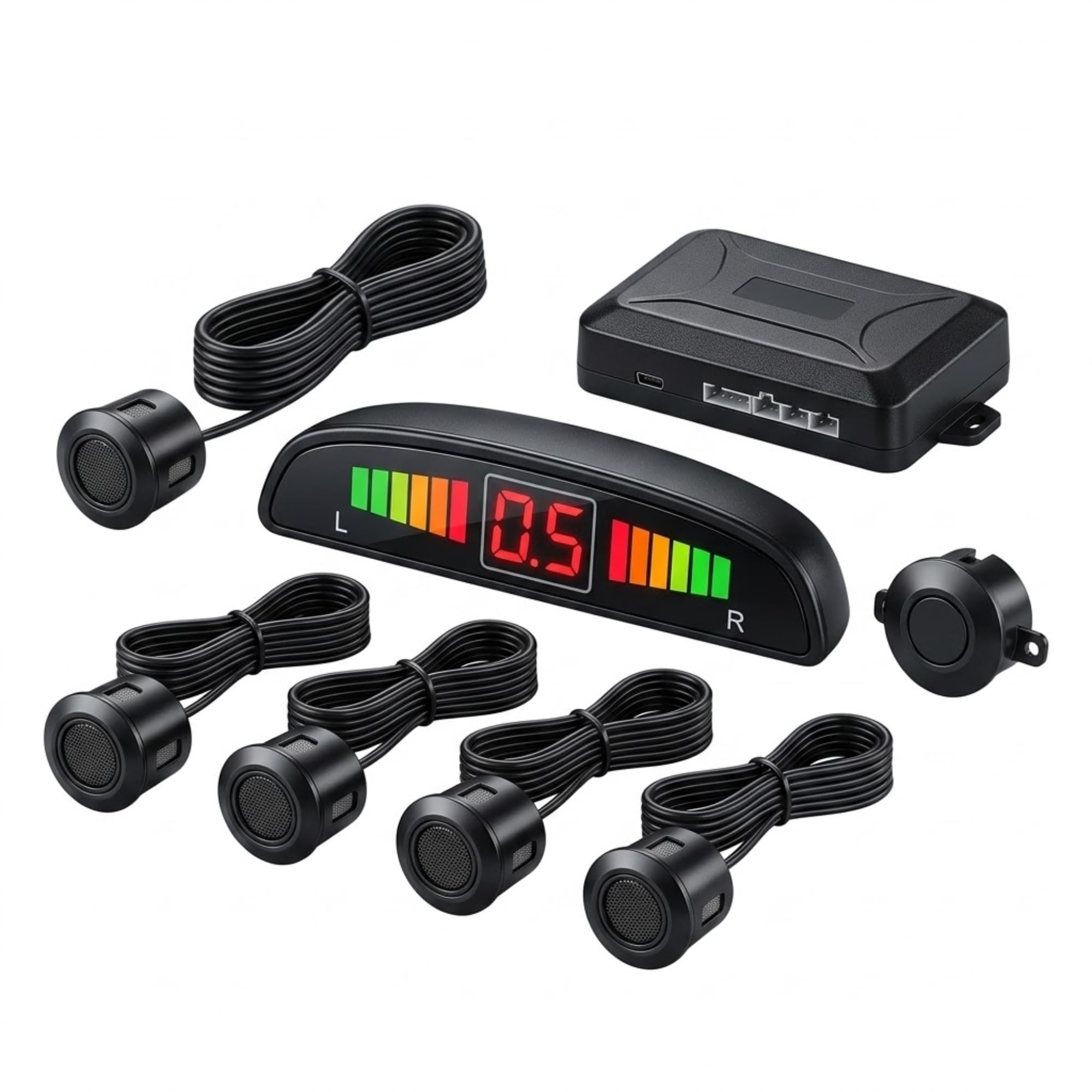 Drumstone (3 years warranty) Car Parking Sensor System with Reverse Backup Alert, Audio Warning Assistant for Safe Parking, Universal Vehicle Parking Aid Kit-image-4