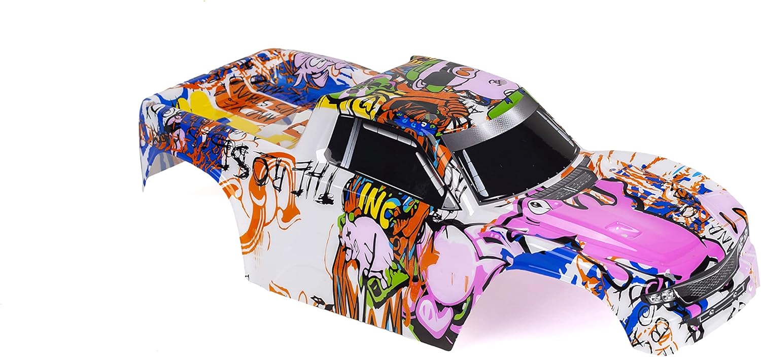 Custom Body Graffiti Pink Pig Style Compatible for Hoss 4X4 VXL 3S 4WD Truck Shell Cover(Truck not Included) H-PIG-01