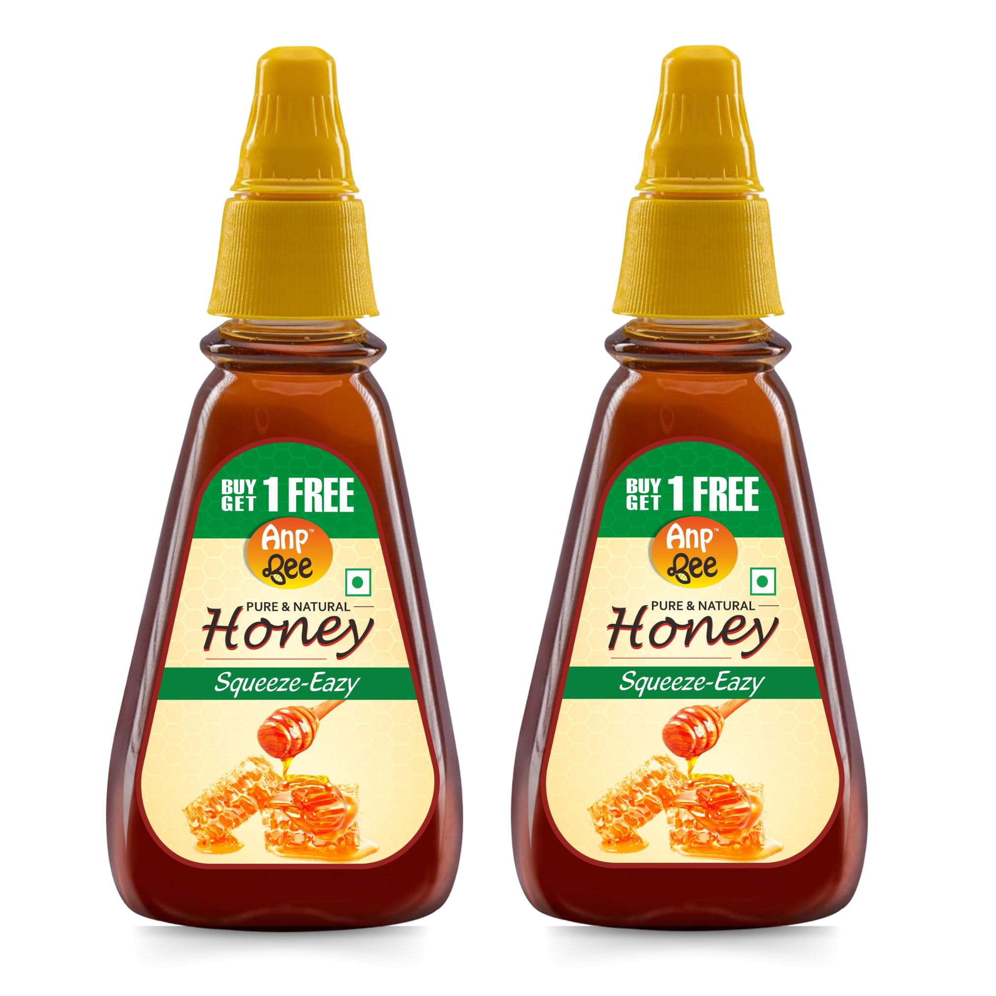ANP BEE Raw Natural Honey Squeezy Pack, 400gm x 2 Pack I 100% Pure & Natural Honey I Support Health & Fitness I Rich in Antioxidants I No Sugar Adulteration I Unprocessed, and Unfiltered Squeezy Honey