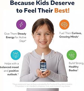 Organic FolinicActive Kids - Folinic Acid + B12, B6 & B2 Cofactors - Gentle Methylation Support for Mood, Energy & Cognition, Age Adjustable Dosing for Kids 1-18, Non GMO, Vegan, Berry Flavor (60mL)