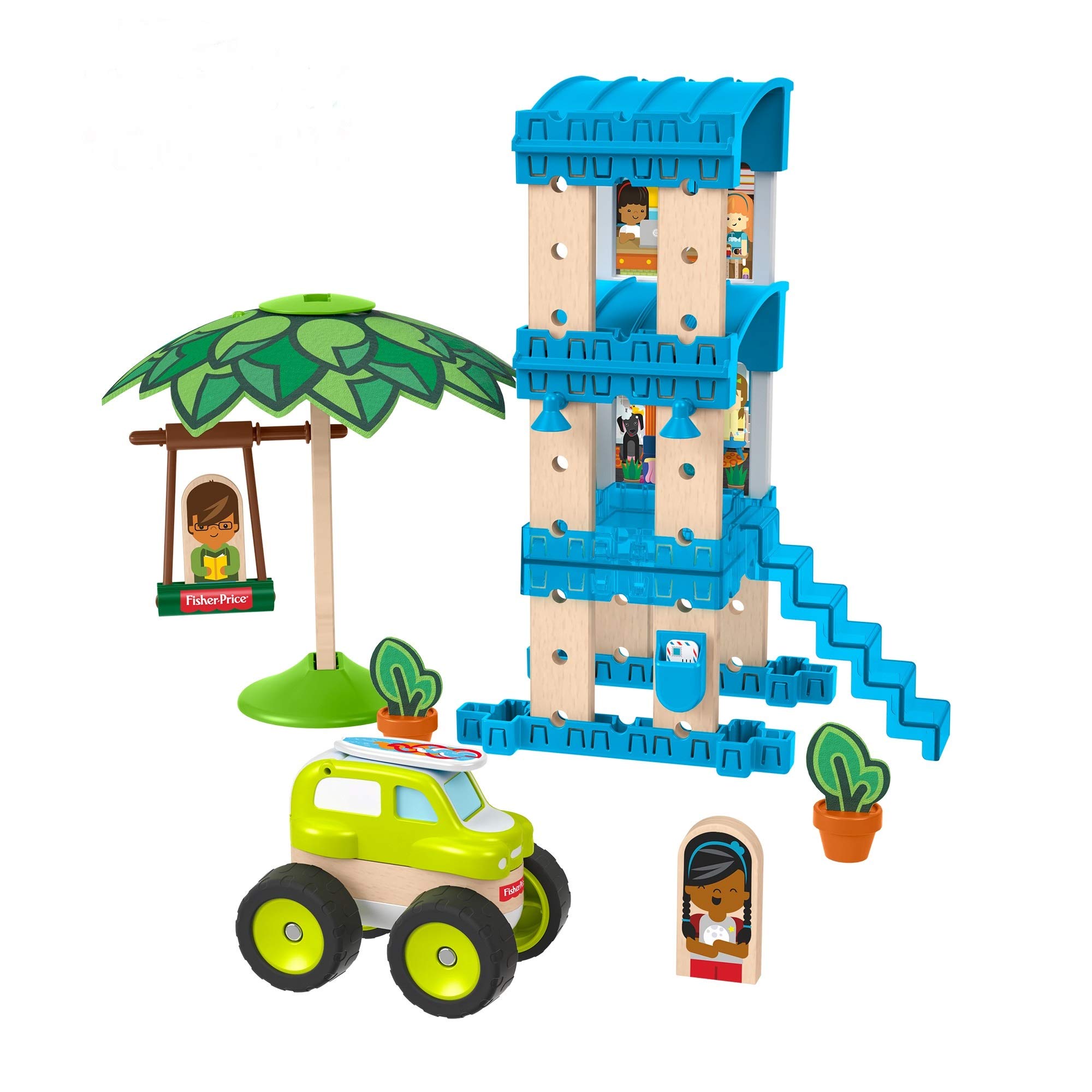 Fisher-PriceWonder Makers Design System Beach Bungalow, Building & Track Set