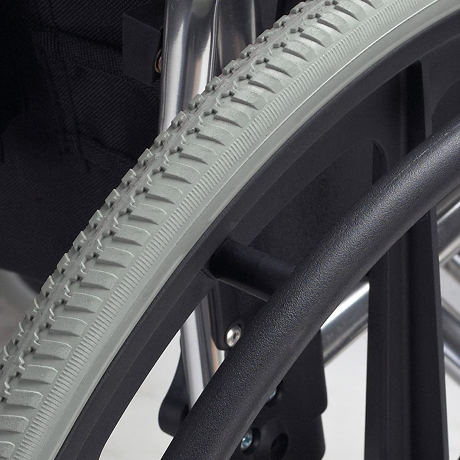 Silla de Ruedas Plegable,Autopropulsable Ultraligera Silla de Ruedas Manual Aluminio,Doble Sistema de frenado,Reposapiés abatibles,Reposabrazos Respaldo Asiento 46 cm