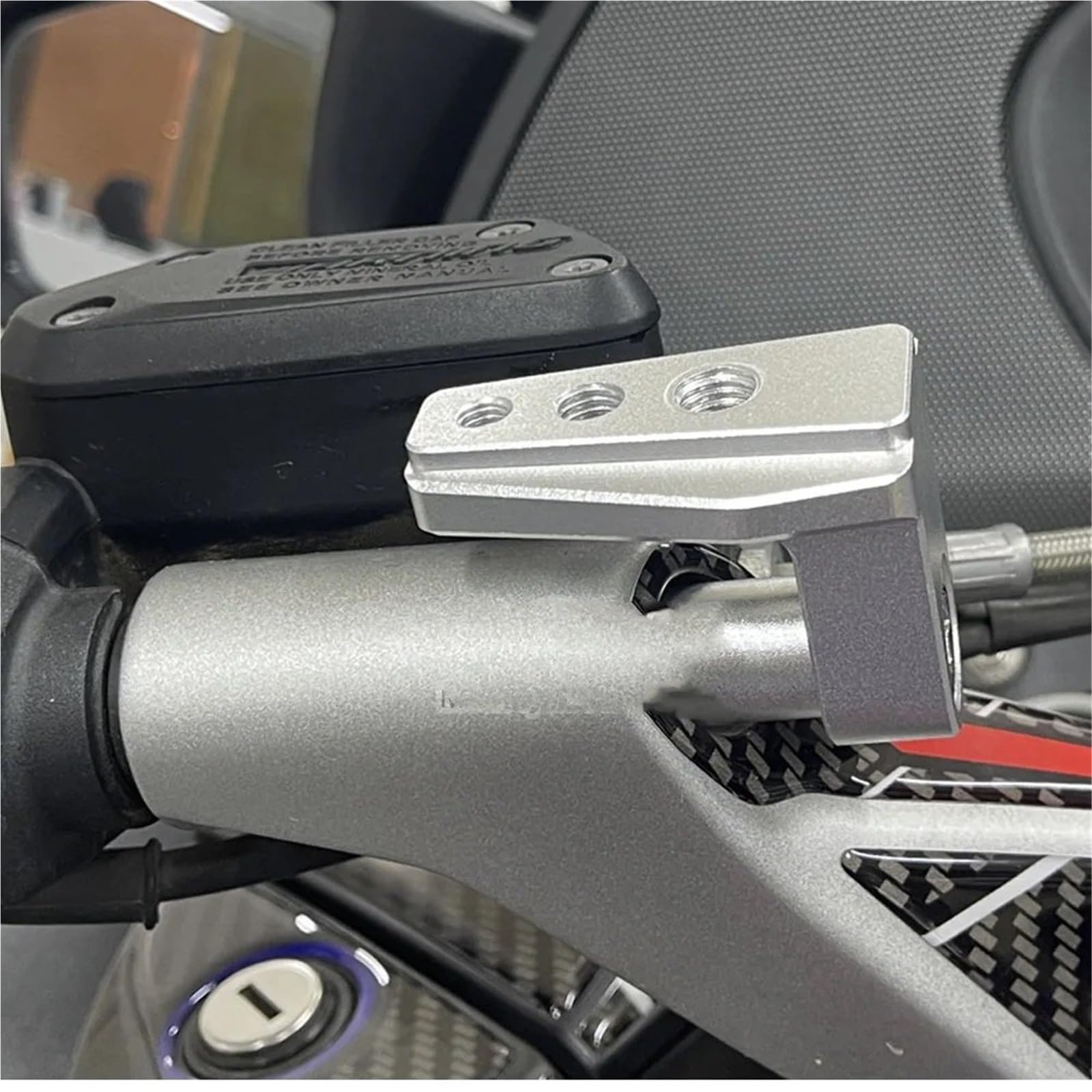 Uchwyt na telefon Uchwyt Do nawigację GPS do, amortyzator, przedłużacz do telefonu, pasujący do Bmw K1600GT, K1600GTL, K1600B, R1200RT, R1250RT Motocyklowy uchwyt nawigacyjny GPS(Black 1-set)