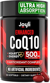 JOYLI Nutrition High Absorption CoQ10 500mg (120 Count)