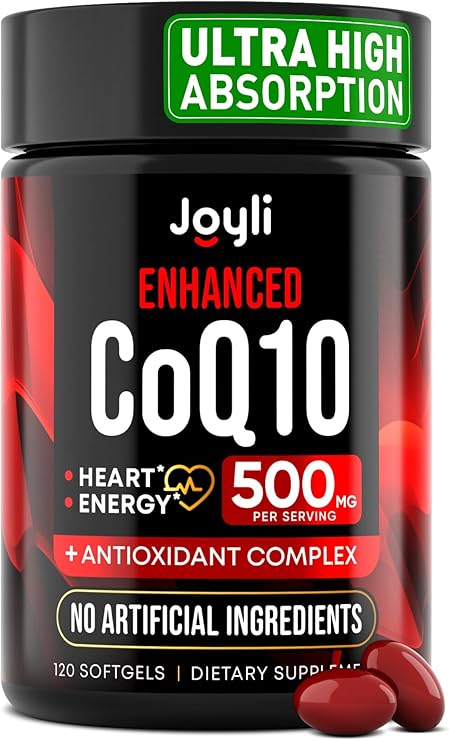 High Absorption CoQ10 500MG - Co Q 10 Supplement 120 Softgels for Heart Health&Energy Production - Enhanced CoQ10 Nutritional Supplements with Coenzyme Q10 - Alternative to coq10 400mg softgels