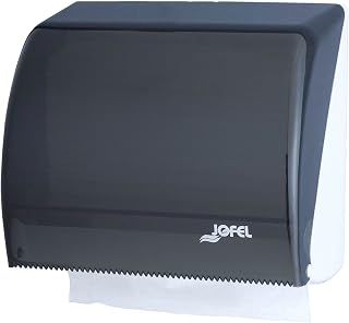 Jofel - Handtuchspender, Gesichtshandtuchspender, Wandhandtuchspender, Kombi: 400 Zick-Zack-Tücher oder 90 m Rolle ABS Gehäuse, Azure AH45000, San fume