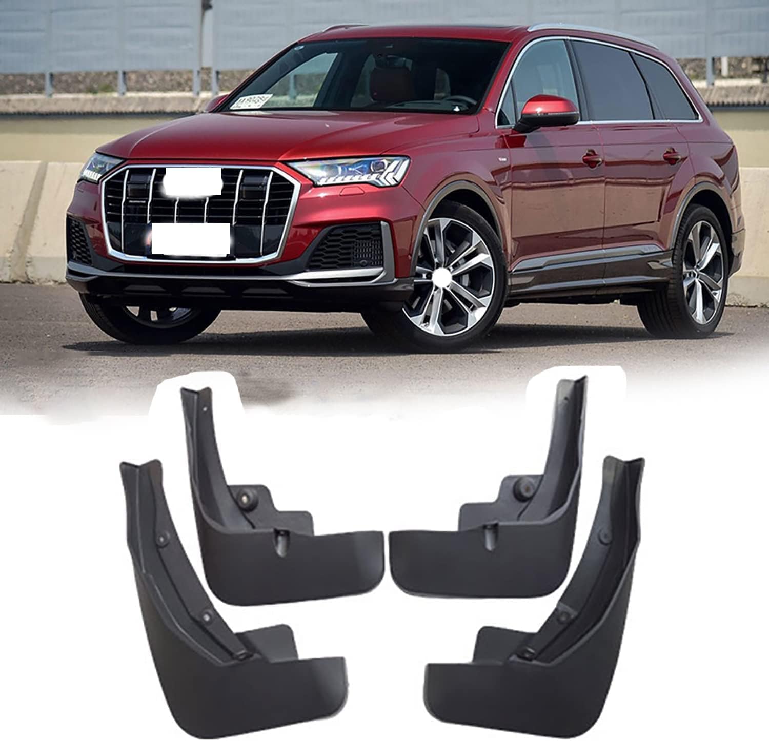 WeiYH No Drill Mud Flaps for Car Front Rear Wheel for Audi Q7 2020-2023