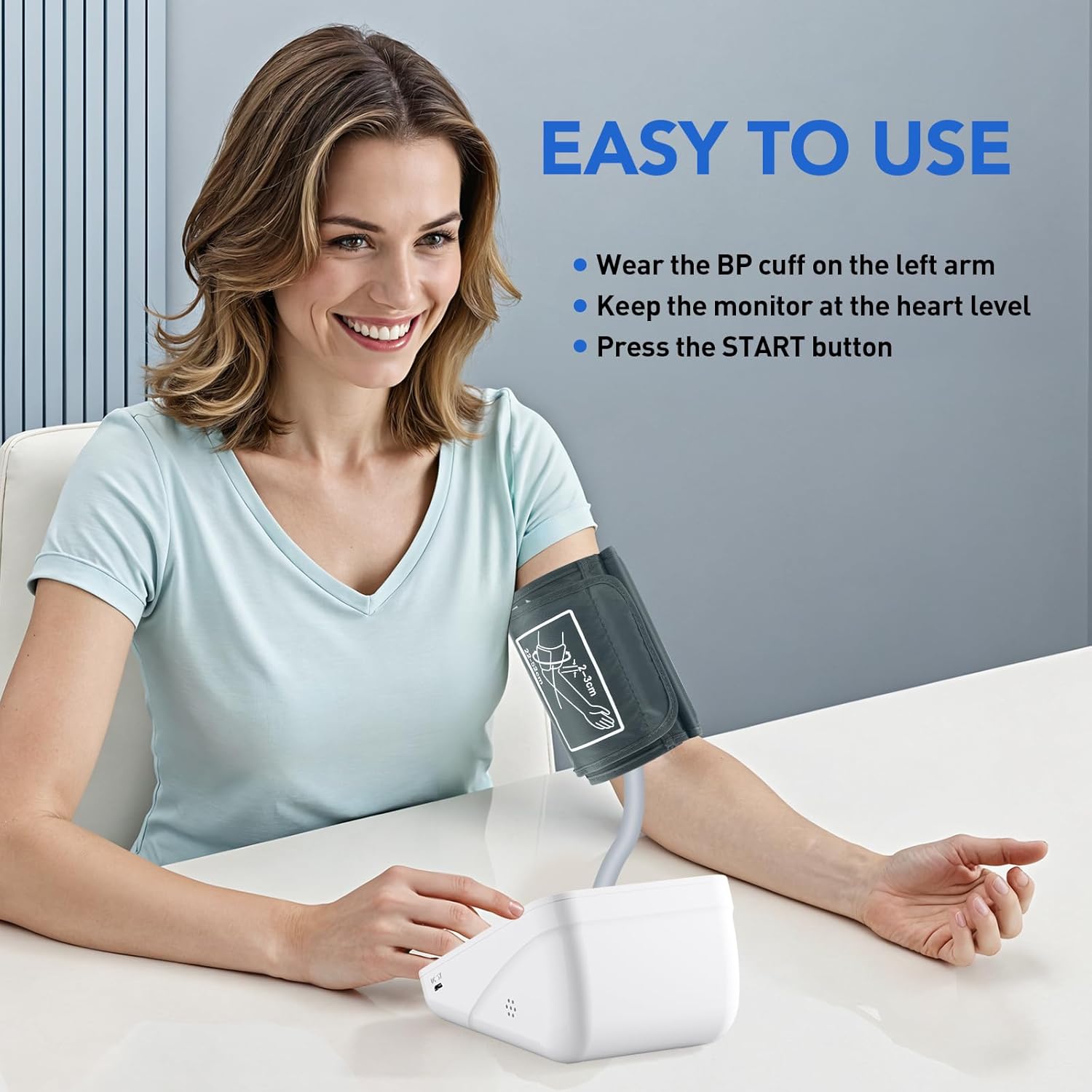 Blood Pressure Monitor, maguja Blood Pressure Monitors for Home Use, Automatic Digital Upper Arm BP Machine with Blood Pressure Cuff, 2 Users - Image 5