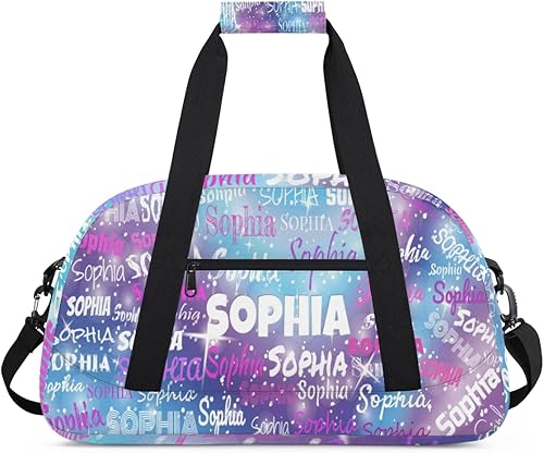 Bolsa de gimnasio personalizada para niñas, bolsa de baile personalizada para adolescentes, bolsas de fin de semana para la noche, bolsa de lona