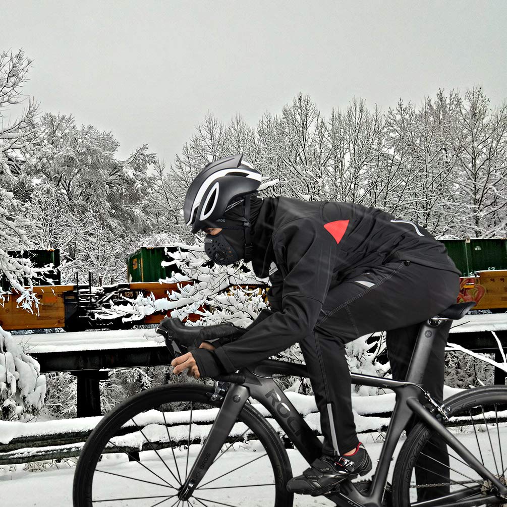 ROCKBROS Chaqueta/Pantalones Invierno Otoño de Ciclismo Forro Polar Térmico Anti Viento Deportiva para Hombres Mujeres
