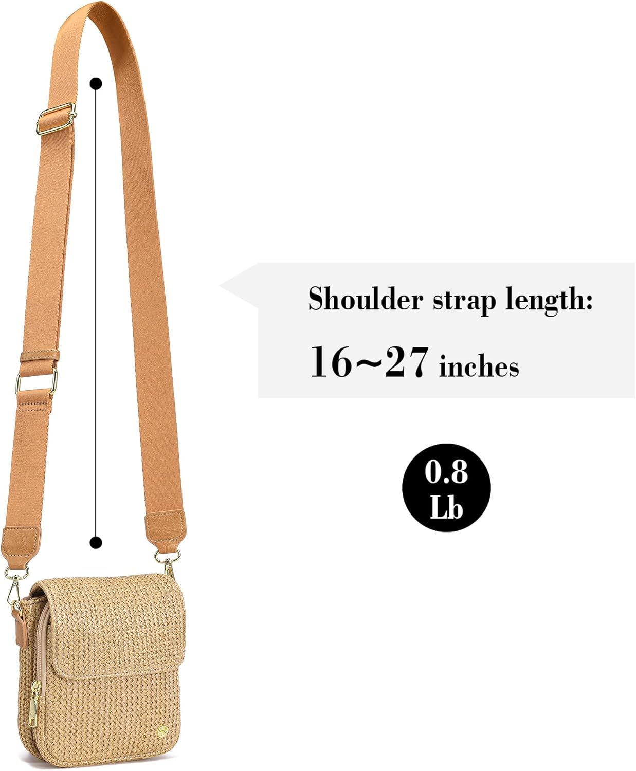 Haytijoe Faux Straw Crossbody Bags for Women Small Summer Purse RFID Woven Phone Bag Travel Beach Hawaiian Essentials Gifts - Image 8