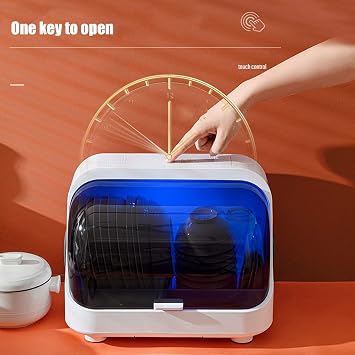 Kitchen Organizer Mini UV Cabinet Tableware Drain Rack Desktop Ultraviolet Storage Solution