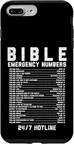 Miniatura 25 de Funda de regalo cristiana para iPhone 11 con números de emergencia bíblica, versículo de Dios Jesús, fe