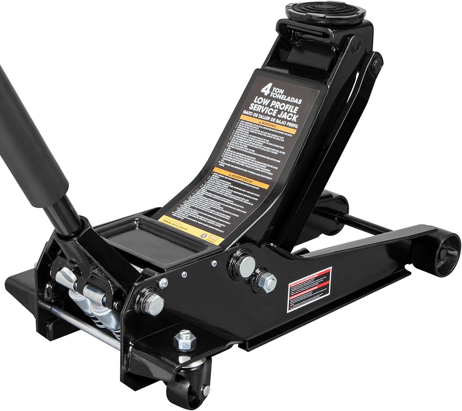 Torin AT84007NB Hydraulic Low Profile Service/Floor Jack with Dual Piston Quick Lift Pump, 4 Ton (8,000 lb) Capacity, Black Black 4 Ton (8,000 lb) Ultra Low Profile+Dual Pump