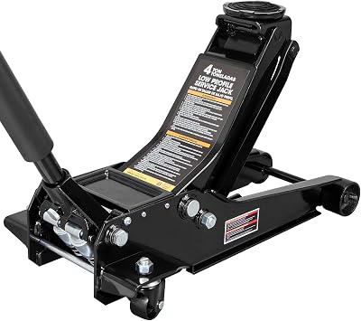 Torin AT84007NB Hydraulic Low Profile Service/Floor Jack with Dual Piston Quick Lift Pump, 4 Ton 8,000 lb Capacity, Black